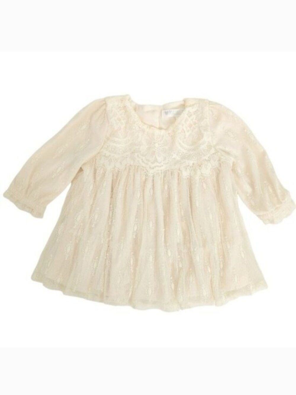 NWT Nanette Baby Ivory Lace Long‎ Sleeve Tunic Top- Infant Girl 6 Months